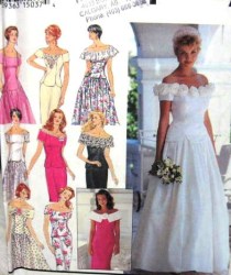 8865 DESIGN YR BRIDAL SLIM-FLARE 2 PC DRESS PATTERN 6-10,12-16